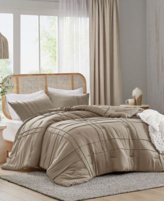 Porter Pleated 3-Pc. Comforter Set, Queen