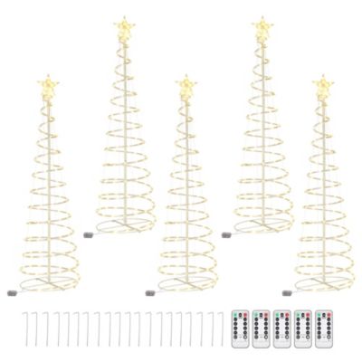 Yescom Twinkle 6Ft Spiral Christmas Tree Light 182 LEDs 8Models Outdoor ...