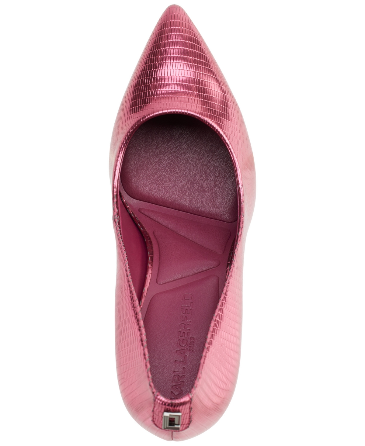 Shop Karl Lagerfeld Women's Royale High Heel Pumps In Red Plum