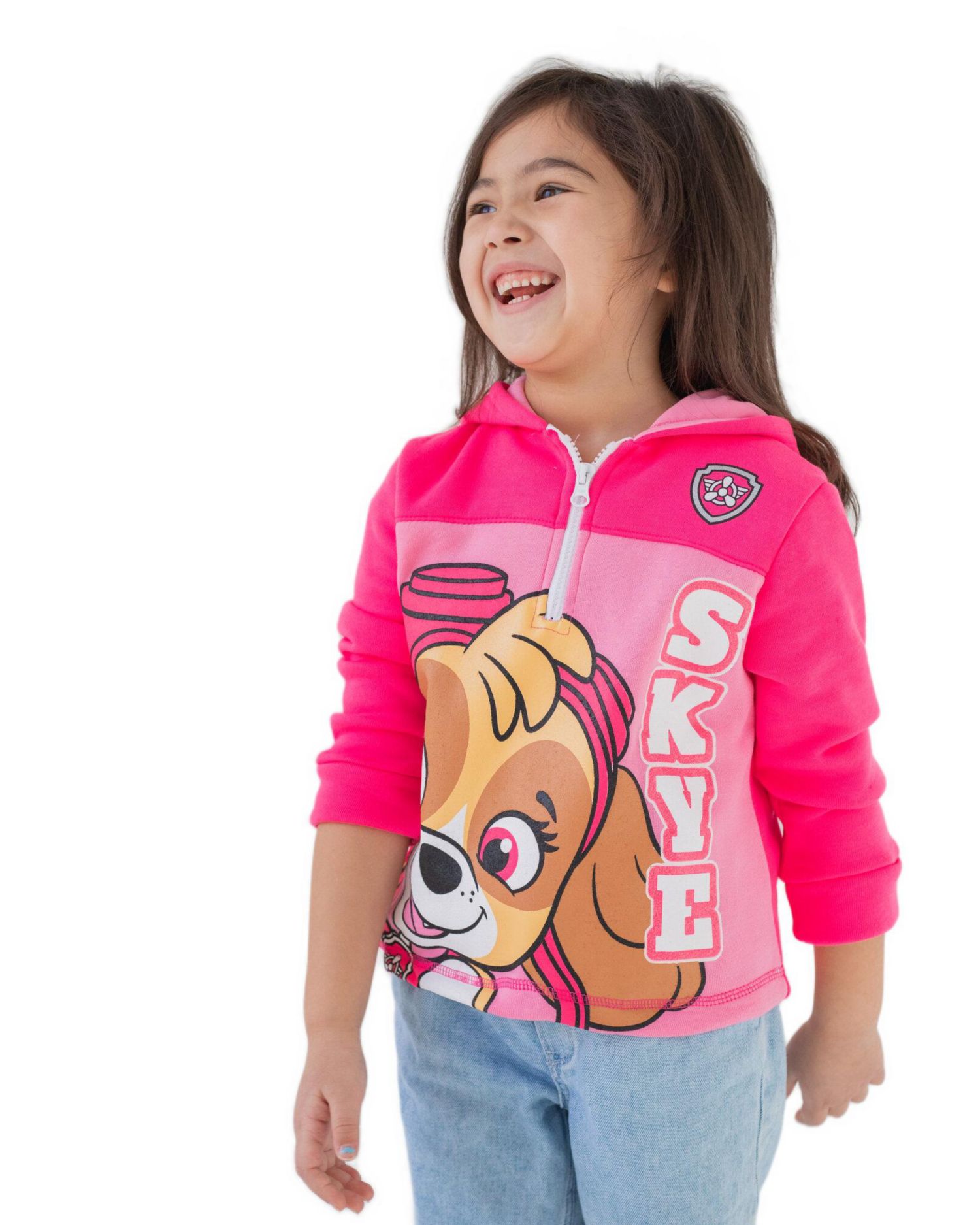 Little Girls Skye Fleece Quarter-Zip Hooded Sweatshirt