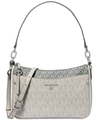 Michael Kors MK Purse Medium Signature Crossbody with Tech Attach - shops Denim Multi