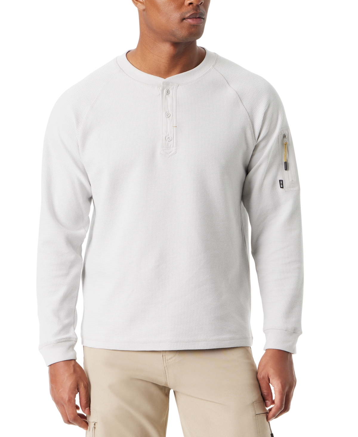 Men's Relaxed Fit Performance Thermal Long Sleeve Henley - Glacier Gr