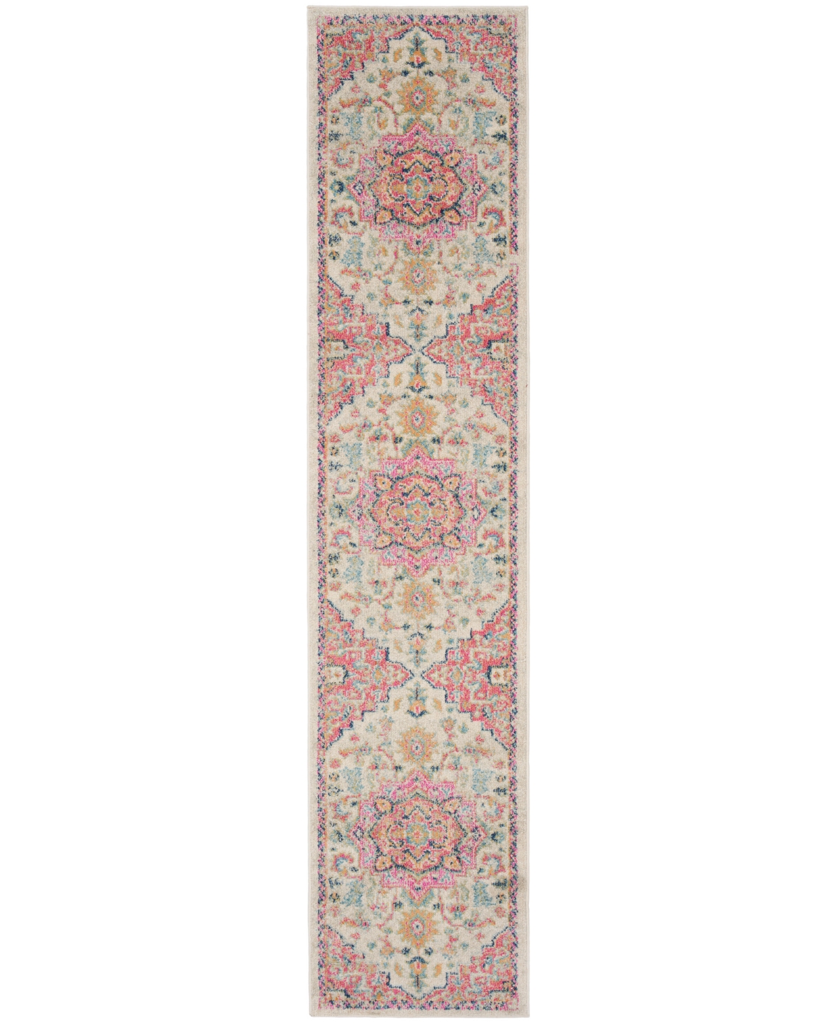 Nourison Home Passion Psn25 2'2"x10' Runner Area Rug In Ivory,pink