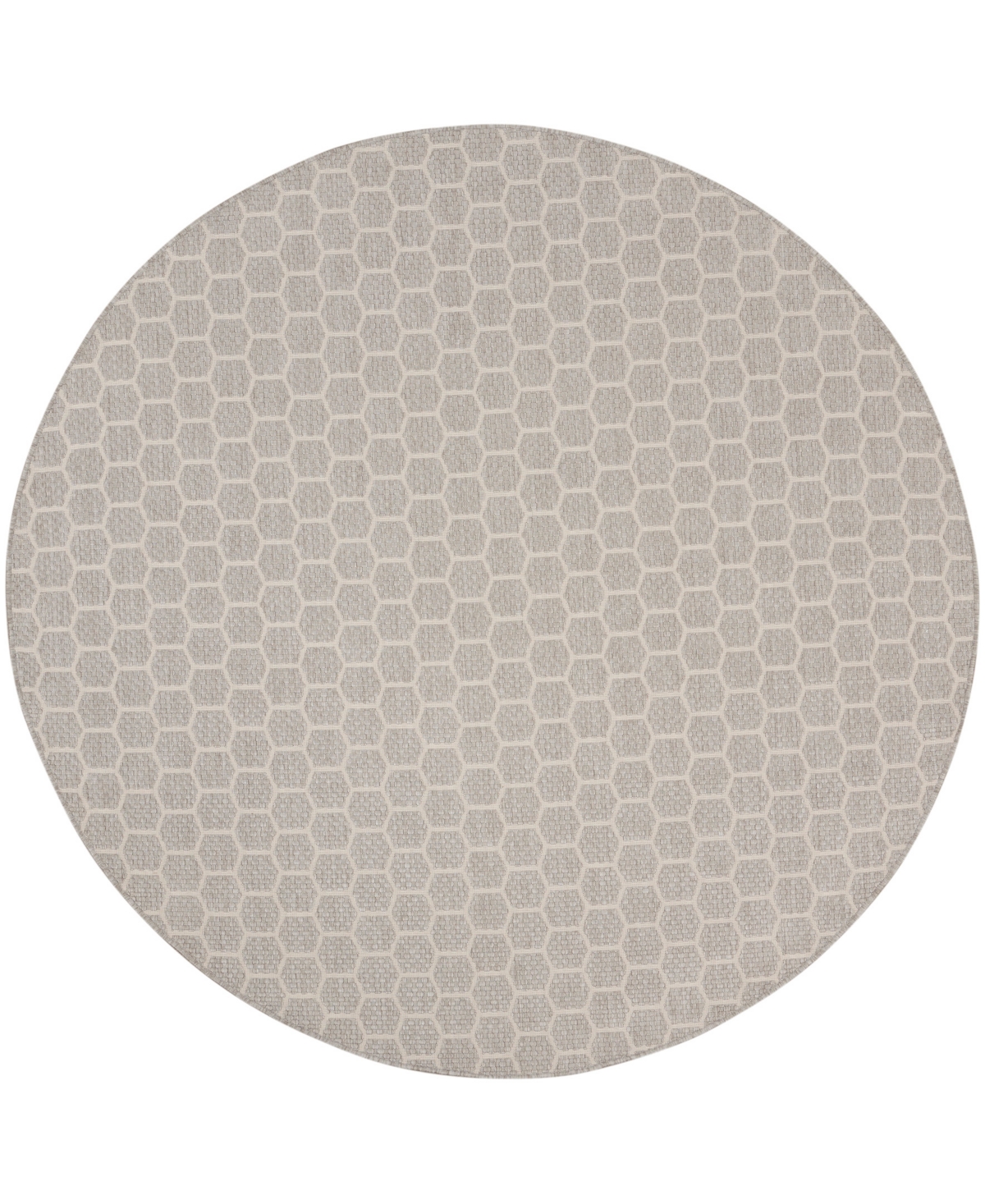 Nourison Home Twist Reversible Tws01 8'x8' Round Area Rug In Gray