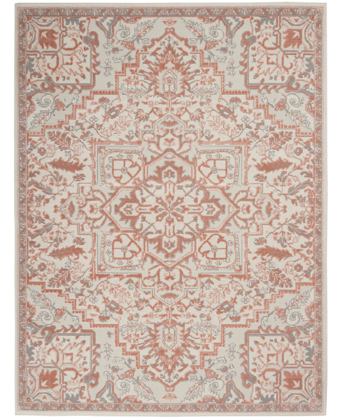 Nourison Home Elation Etn10 5'3"x7'3" Area Rug In Ivory
