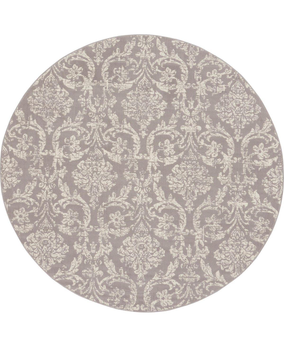 Nourison Home Jubilant Jub09 8'x8' Round Area Rug In Gray