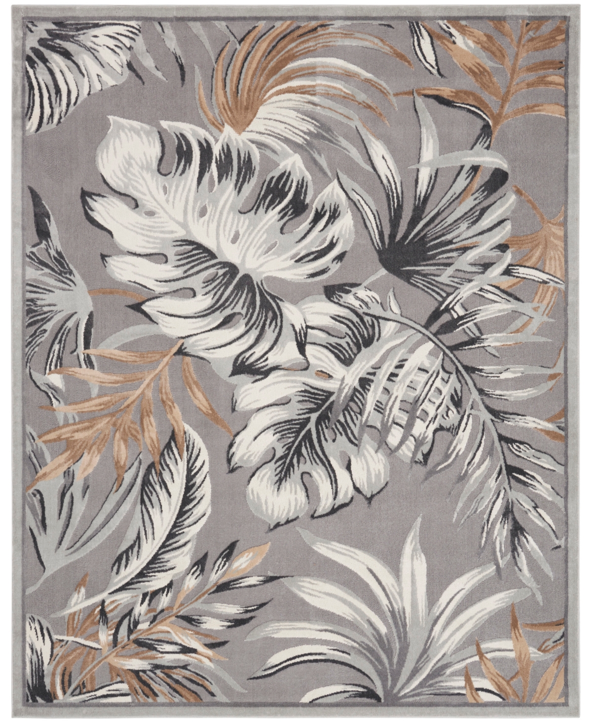 Nourison Home Seaside Sds01 7'10"x9'10" Area Rug In Gray