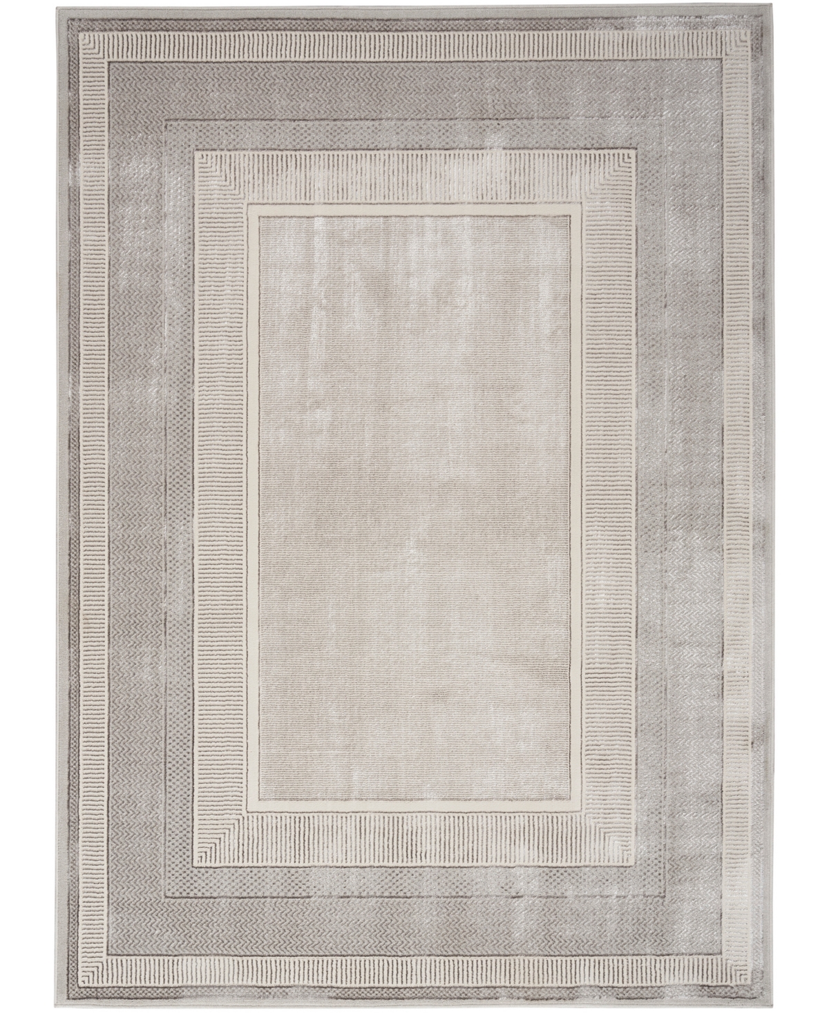 Nourison Home Glitz Glz07 7'10"x9'10" Area Rug In Silver
