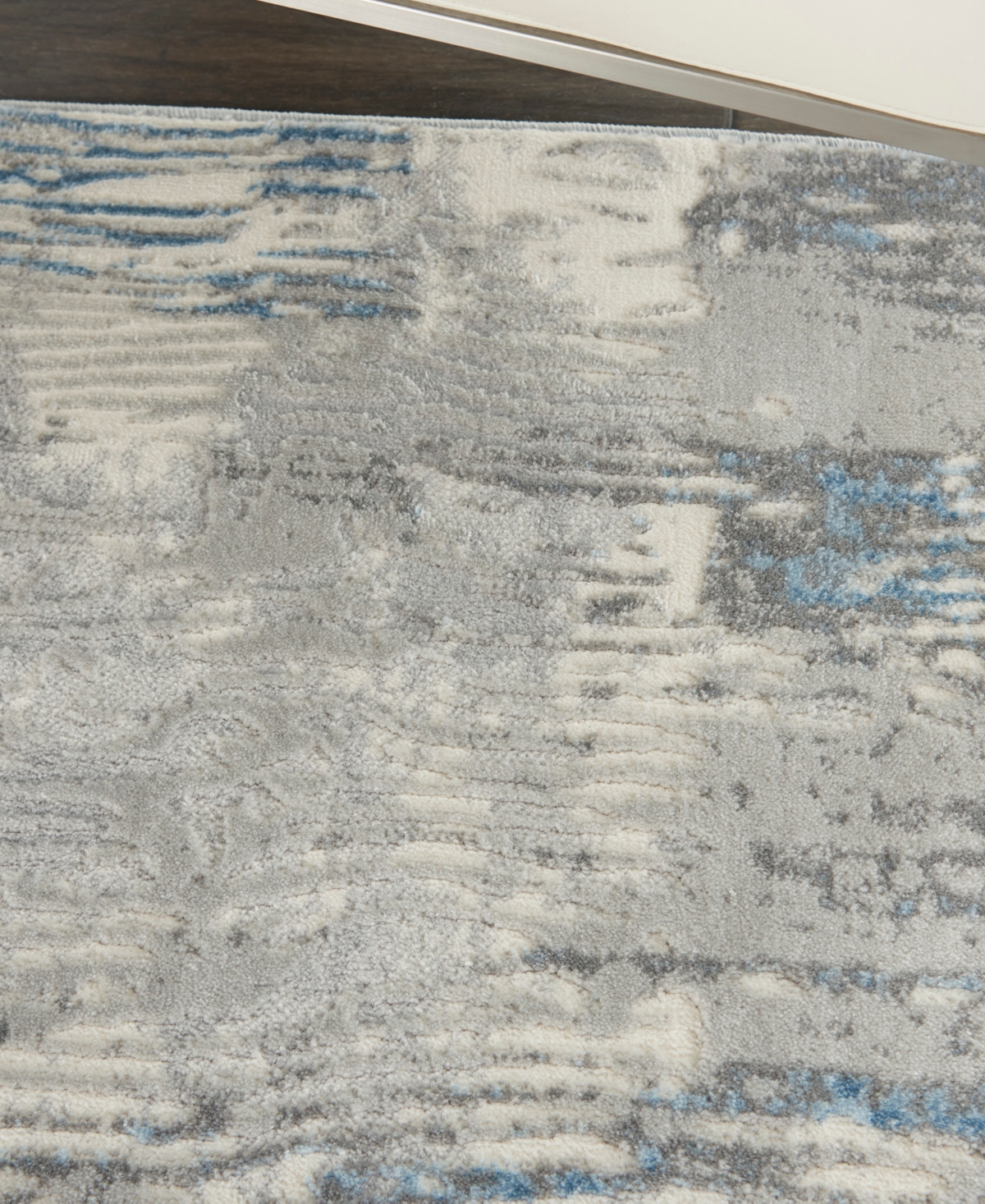 Nourison Home Solace Sla01 5'3"x7'3" Area Rug In Ivory,gray
