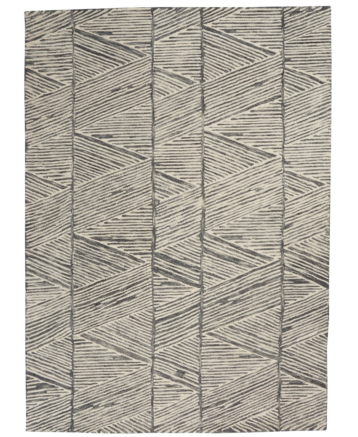 Nourison Home Colorado Clr01 3'9"x5'9" Area Rug In Gray,white
