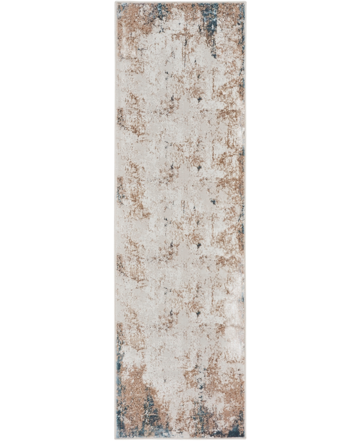 Nourison Home Glitz Glz06 2'3"x7'6" Runner Area Rug In Taupe
