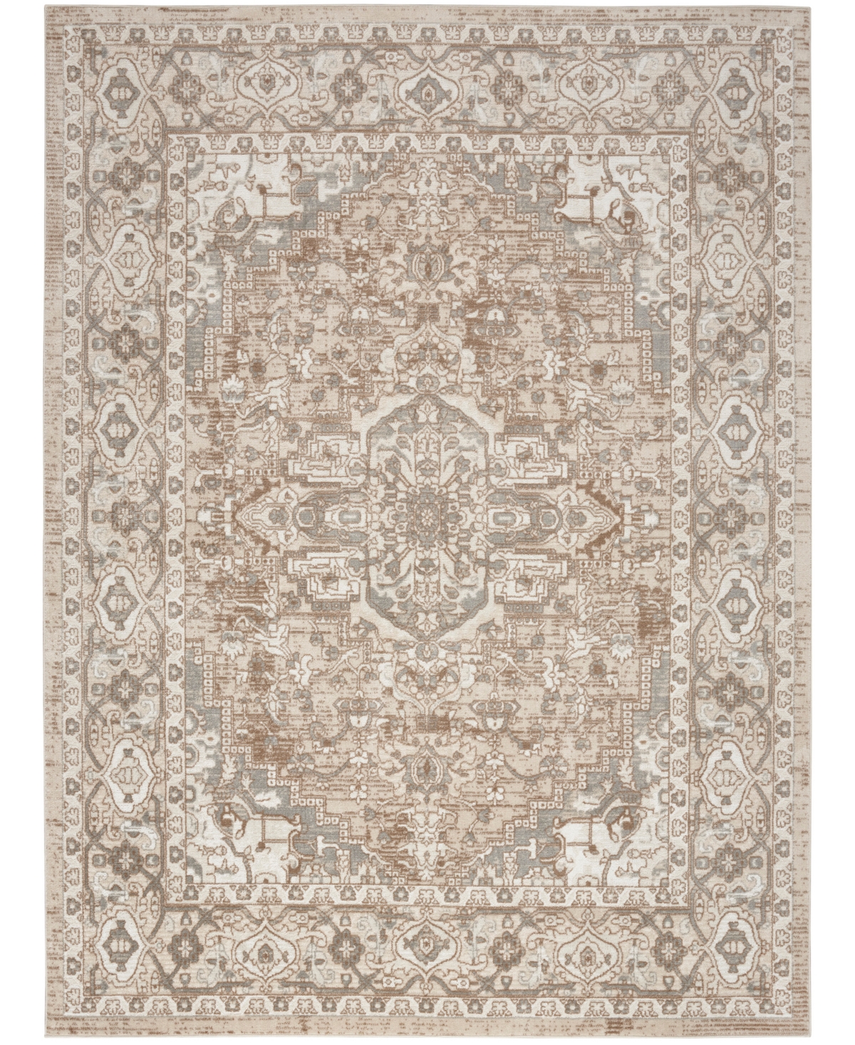 Nourison Home Quarry Qua05 3'9"x5'9" Area Rug In Beige