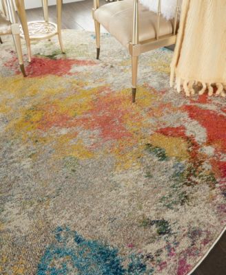 Celestial CES12 7'10"x7'10" Round Area Rug