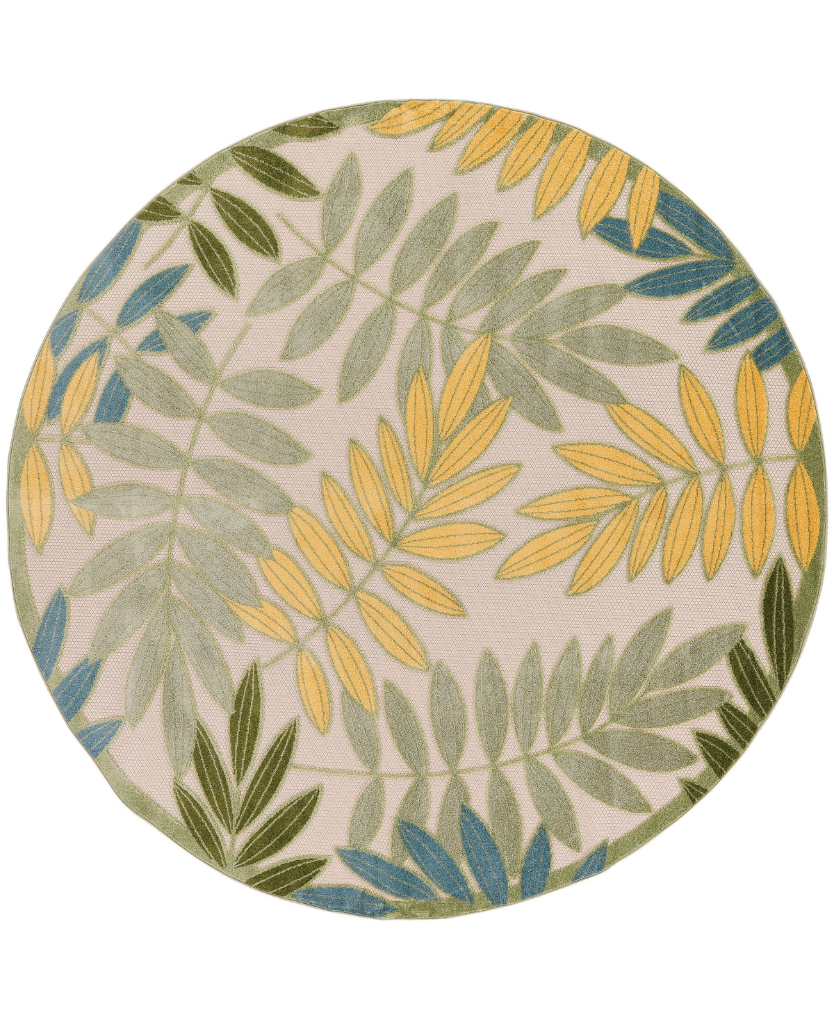 Nourison Home Aloha Alh18 5'3"x5'3" Round Area Rug In Multi