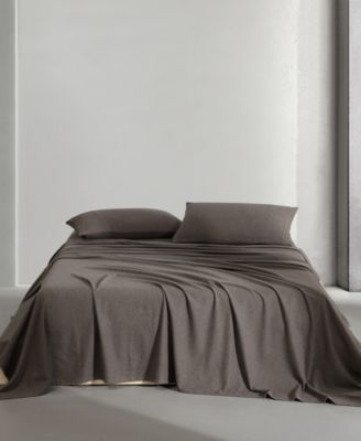 CLOSEOUT! Melange Cotton Flannel 4 Piece Sheet Set, Queen