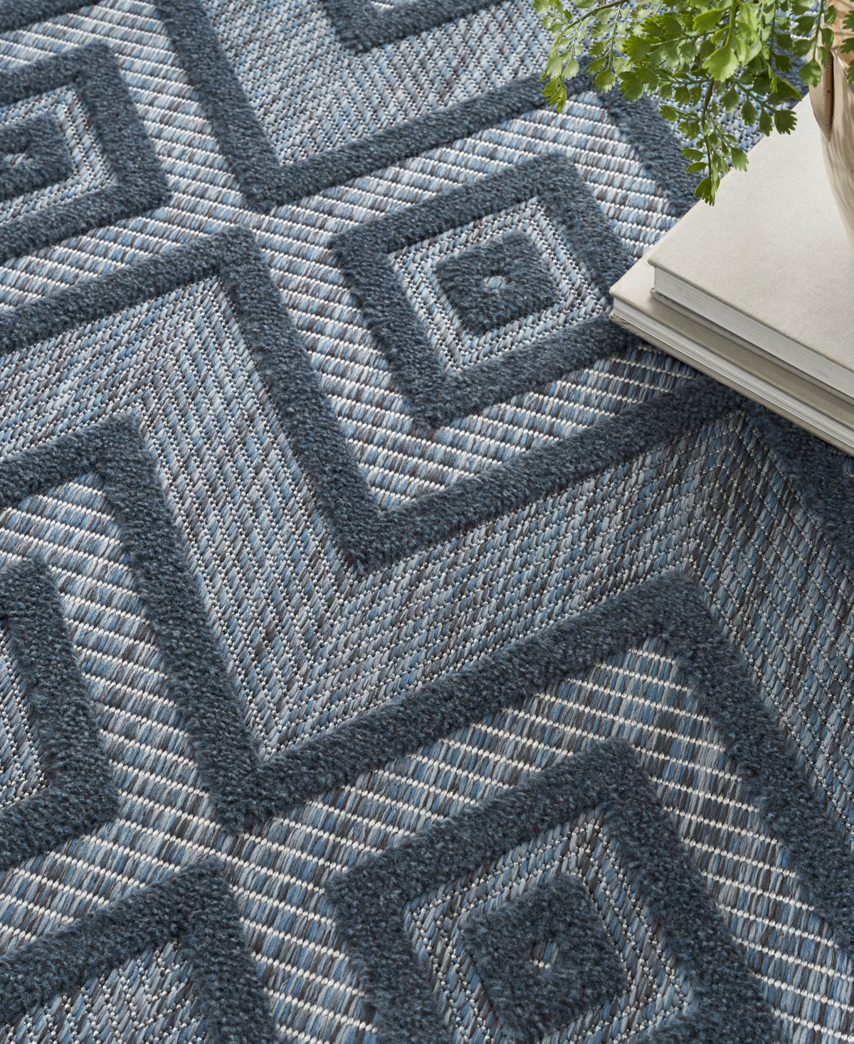 Nourison Home Versatile Nrv01 6'x9' Area Rug In Navy,blue