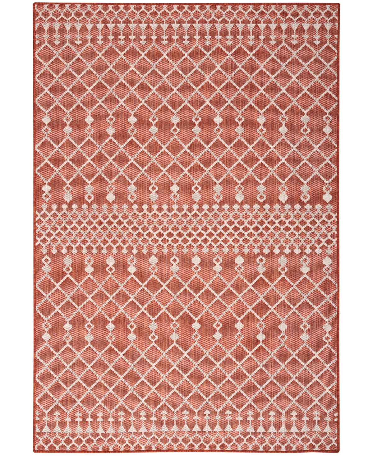 Nourison Home Positano Pos02 4'x6' Area Rug In Terracotta