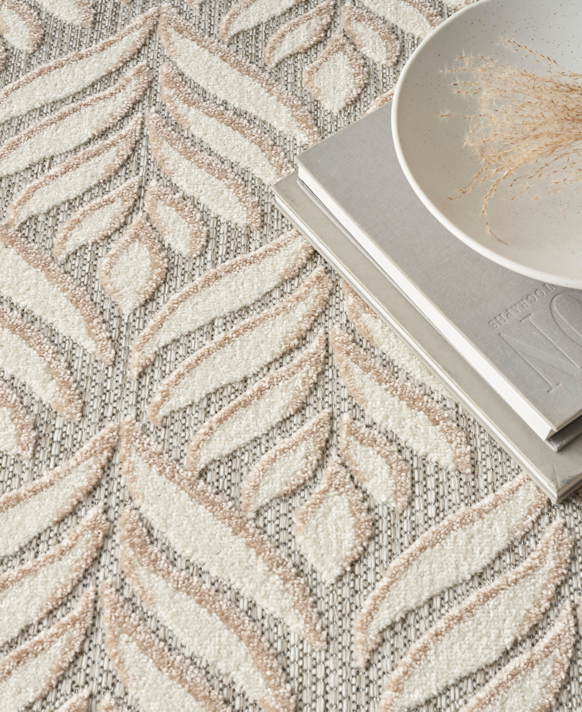 Nourison Home Aloha Alh35 6'x9' Area Rug In Ivory,gray