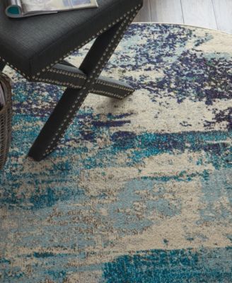 Celestial CES02 4'x4' Round Area Rug