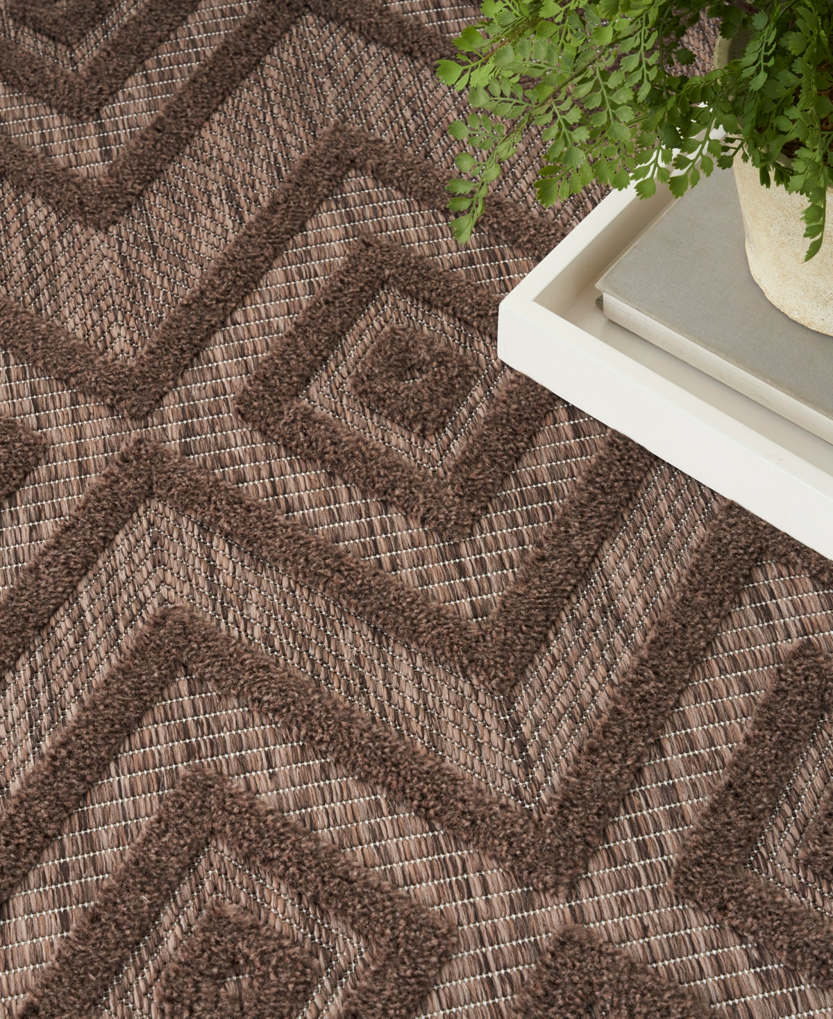 Nourison Home Versatile Nrv01 4'x6' Area Rug In Brown