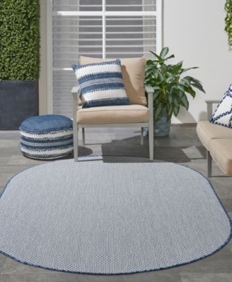 Courtyard COU01 5'x8' Oval Area Rug