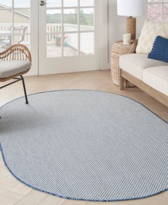 Courtyard COU01 5'x8' Oval Area Rug