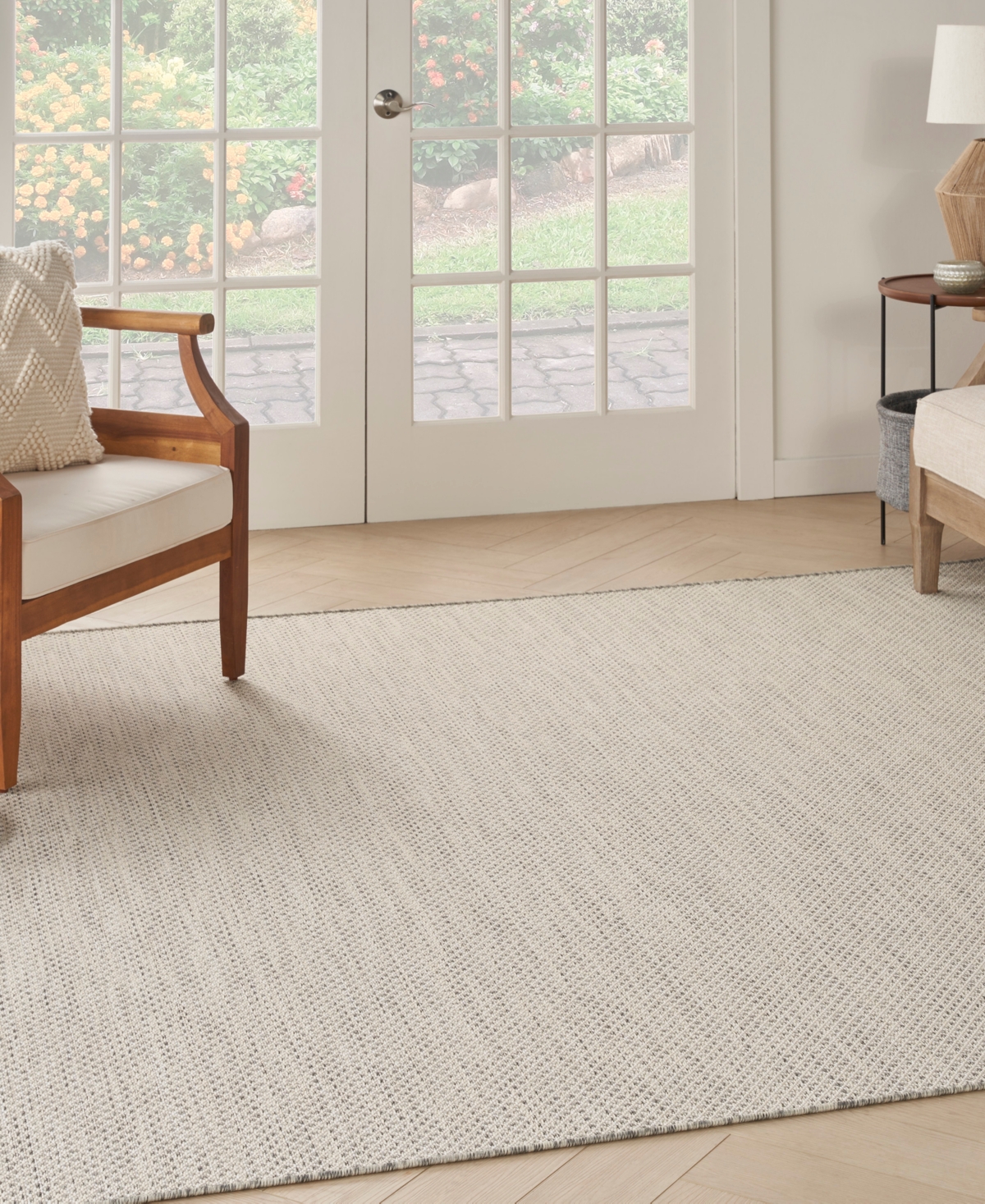 Nourison Home Courtyard Cou01 8'x8' Square Area Rug In Ivory