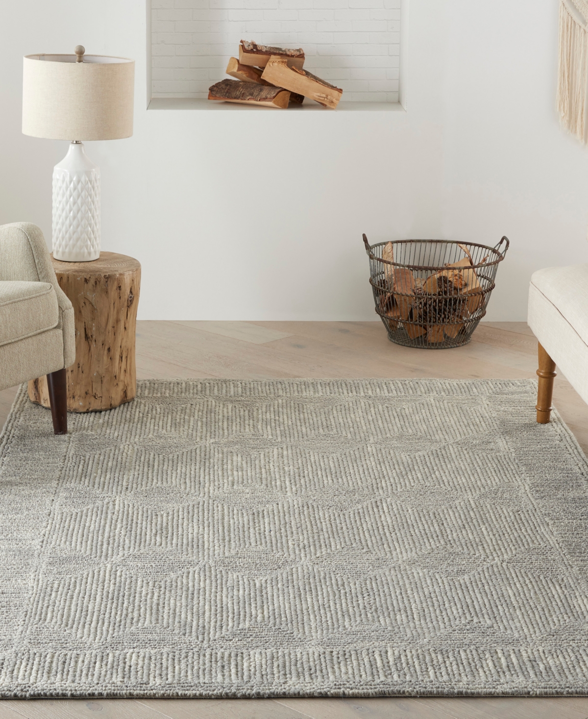 Nourison Home Colorado Clr04 5'3"x7'3" Area Rug In Gray