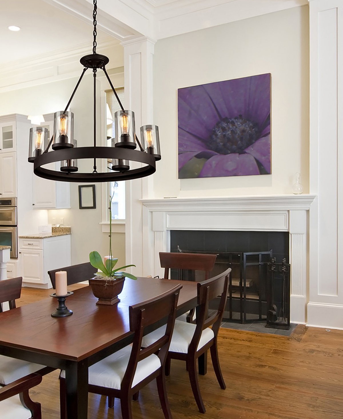 Artcraft Lighting Menlo Park Chandelier In Oil Rubbed Bronze,clear