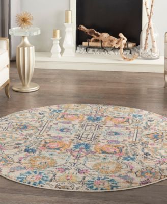 Passion PSN01 5'x5' Round Area Rug