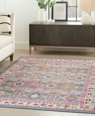 Nourison Home Vintage Kashan Vka05 Rug Collection In Gray,multi