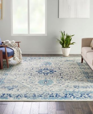 Nourison Home Tranquil Tra06 7'x10' Area Rug In Ivory,mist