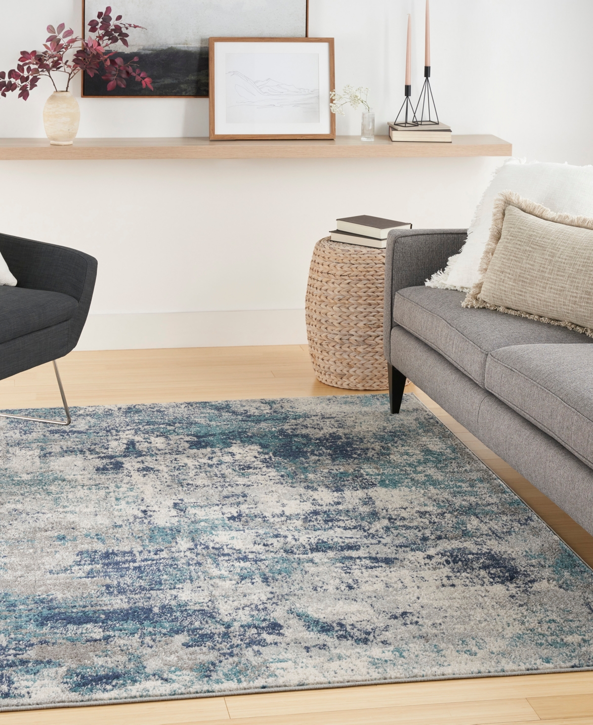 Nourison Home Passion Psn36 8'x10' Area Rug In Ivory,teal