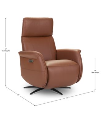 Lennix Leather TV Recliner with Massage, Created for Macy&#39;s