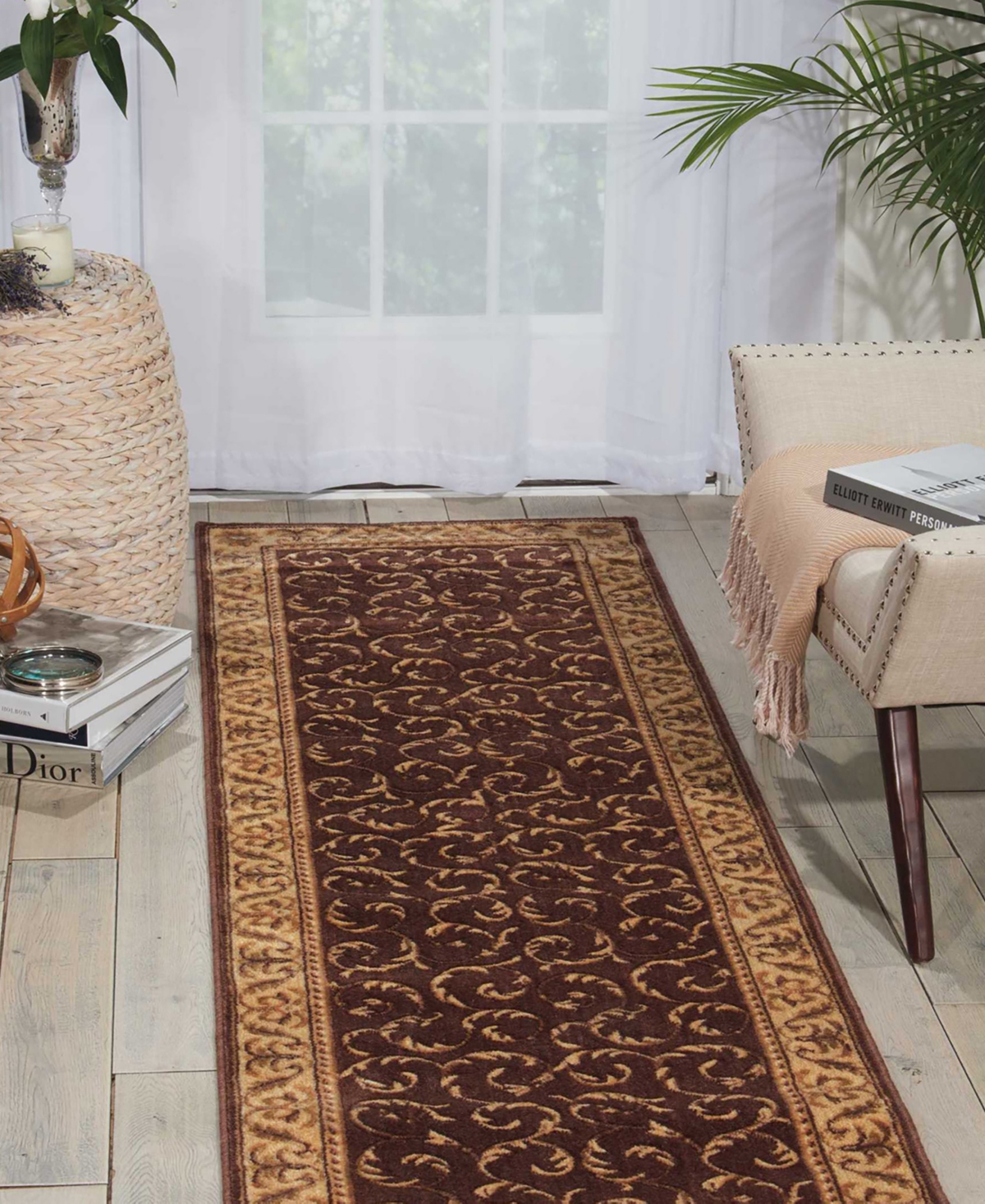 Nourison Home Somerset St02 2'3"x8' Runner Area Rug In Brown