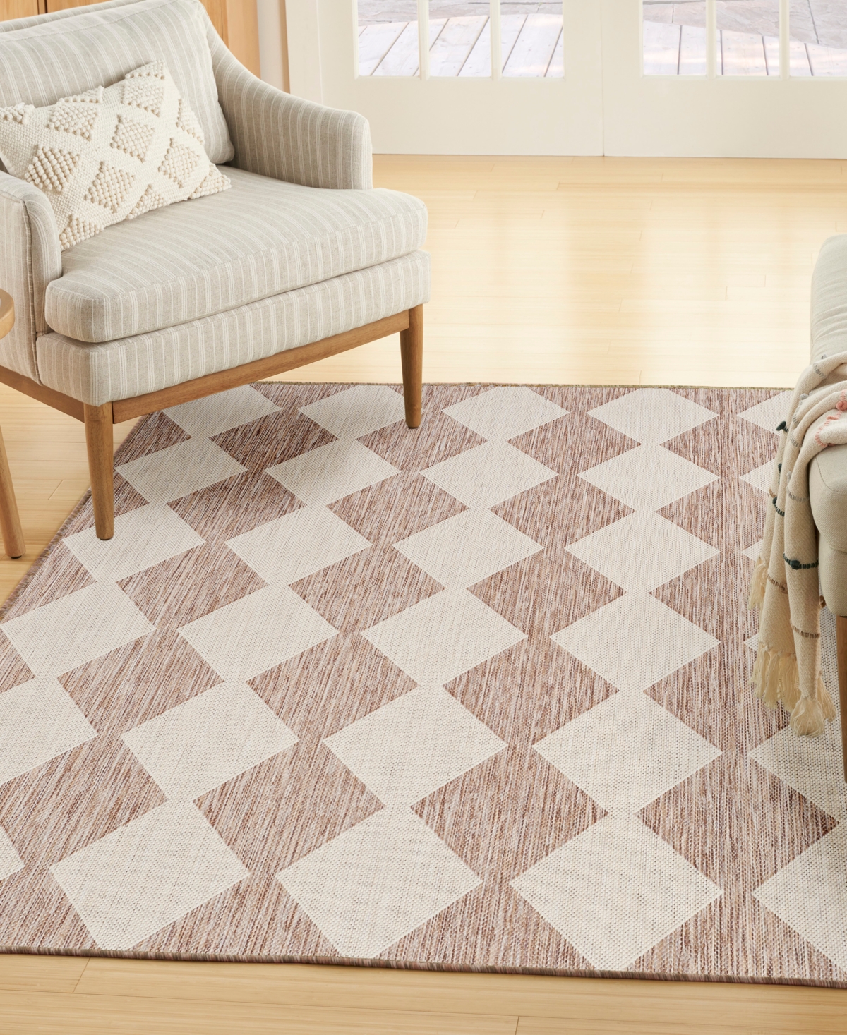 Nourison Home Positano Pos04 4'x6' Area Rug In Beige