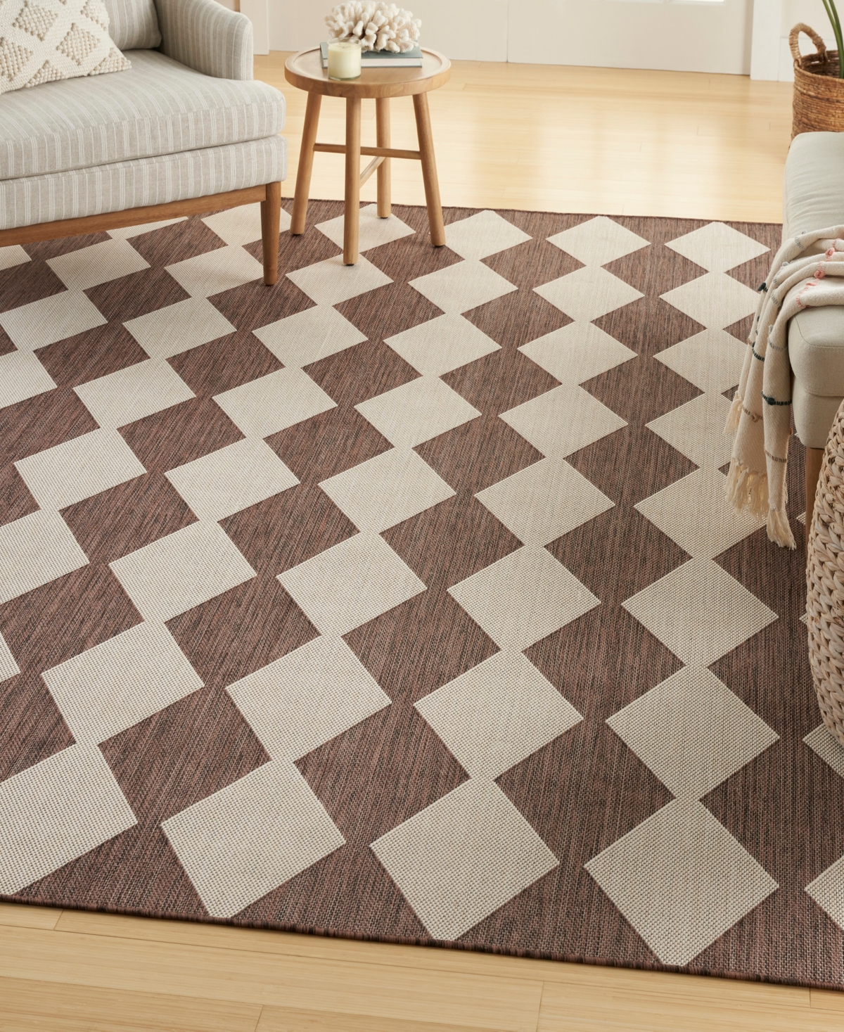 Nourison Home Positano Pos04 7'x10' Area Rug In Taupe