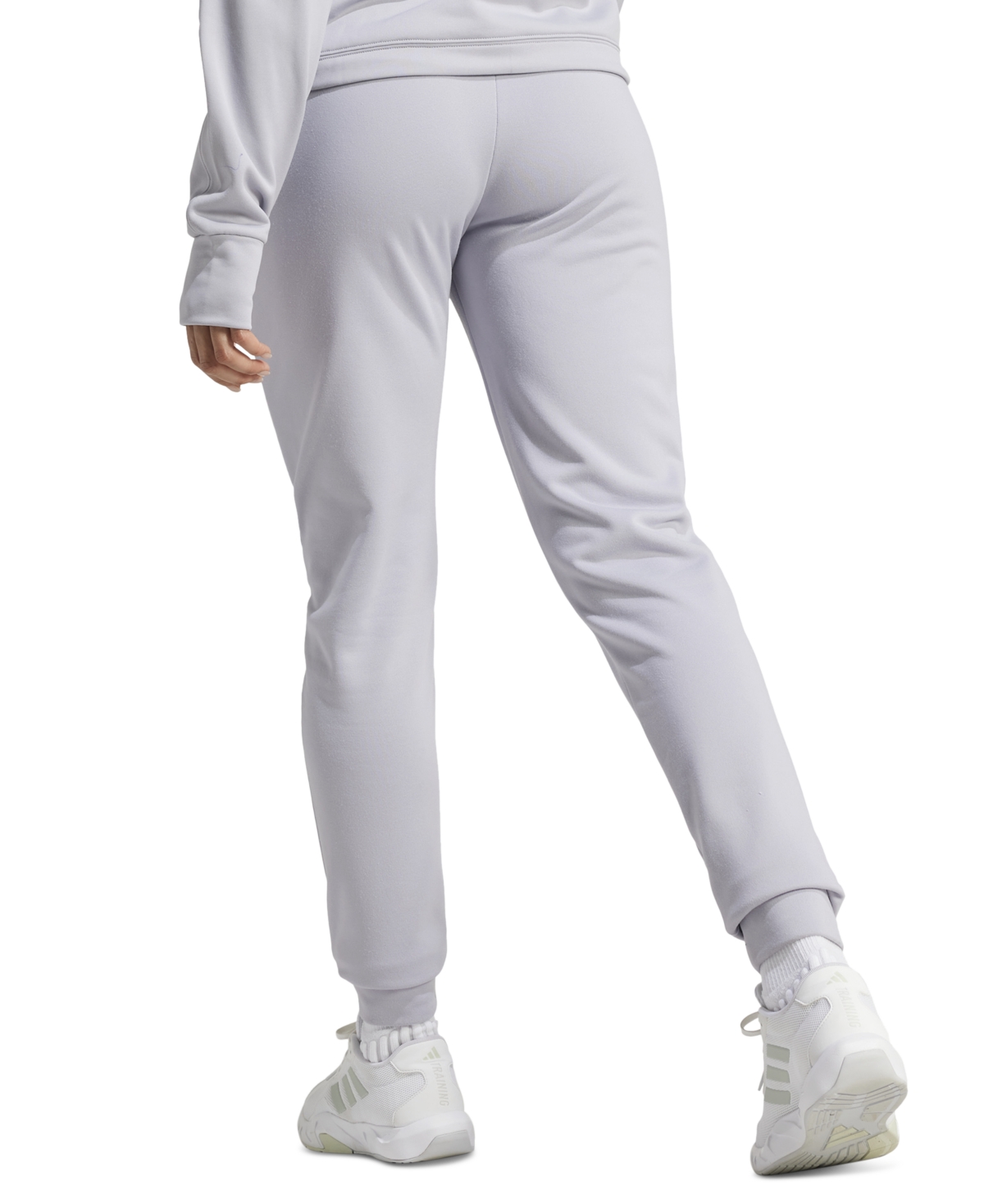 adidas Women's Game & Go Moisture-Wicking Performance Fleece Jogger Pants -whi