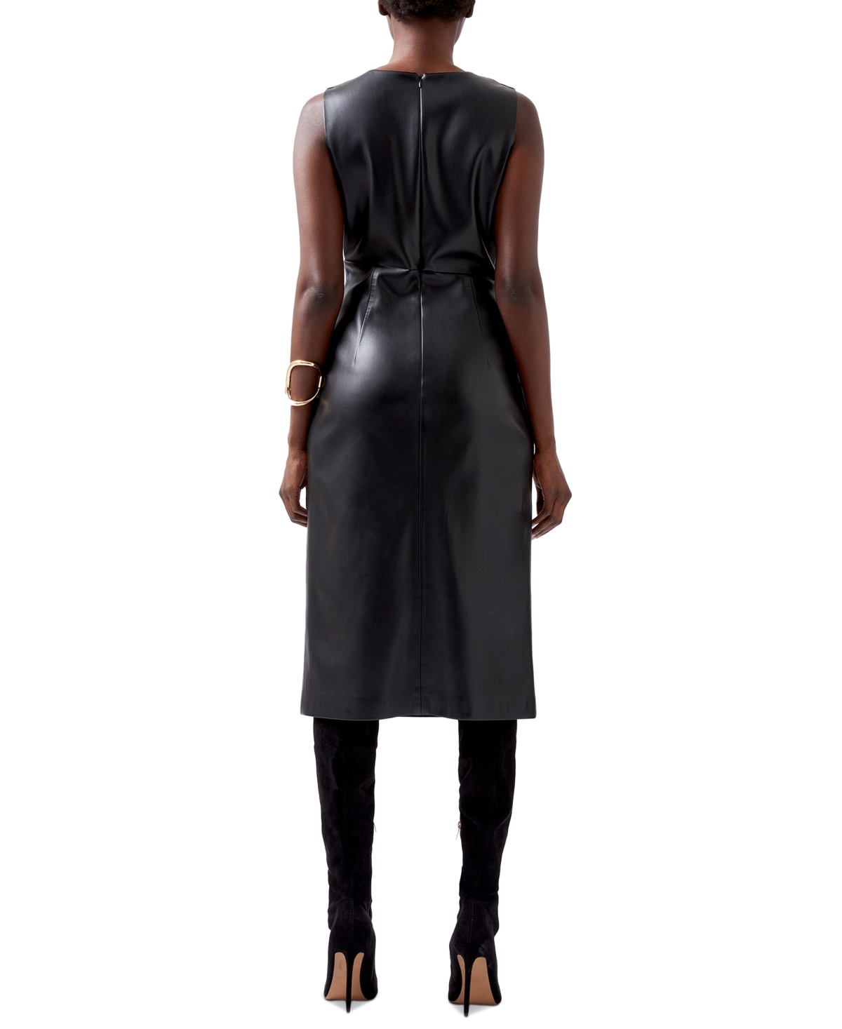 FRENCH CONNECTION WOMEN'S ELETTRA FAUX-LEATHER DRESS 