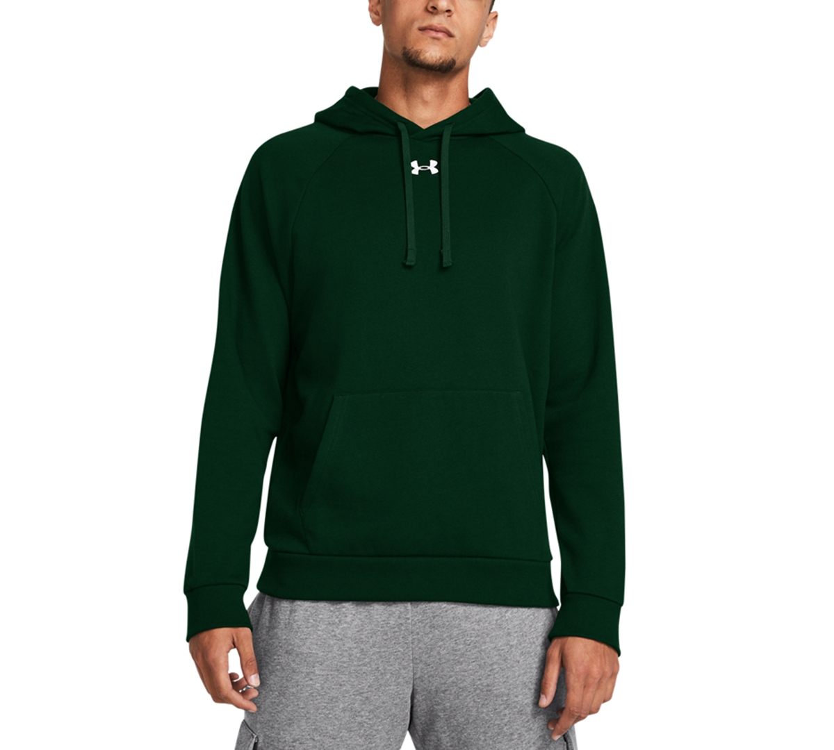 Men's Rival Logo Embroidered Fleece Hoodie - Tech Blue // Wht