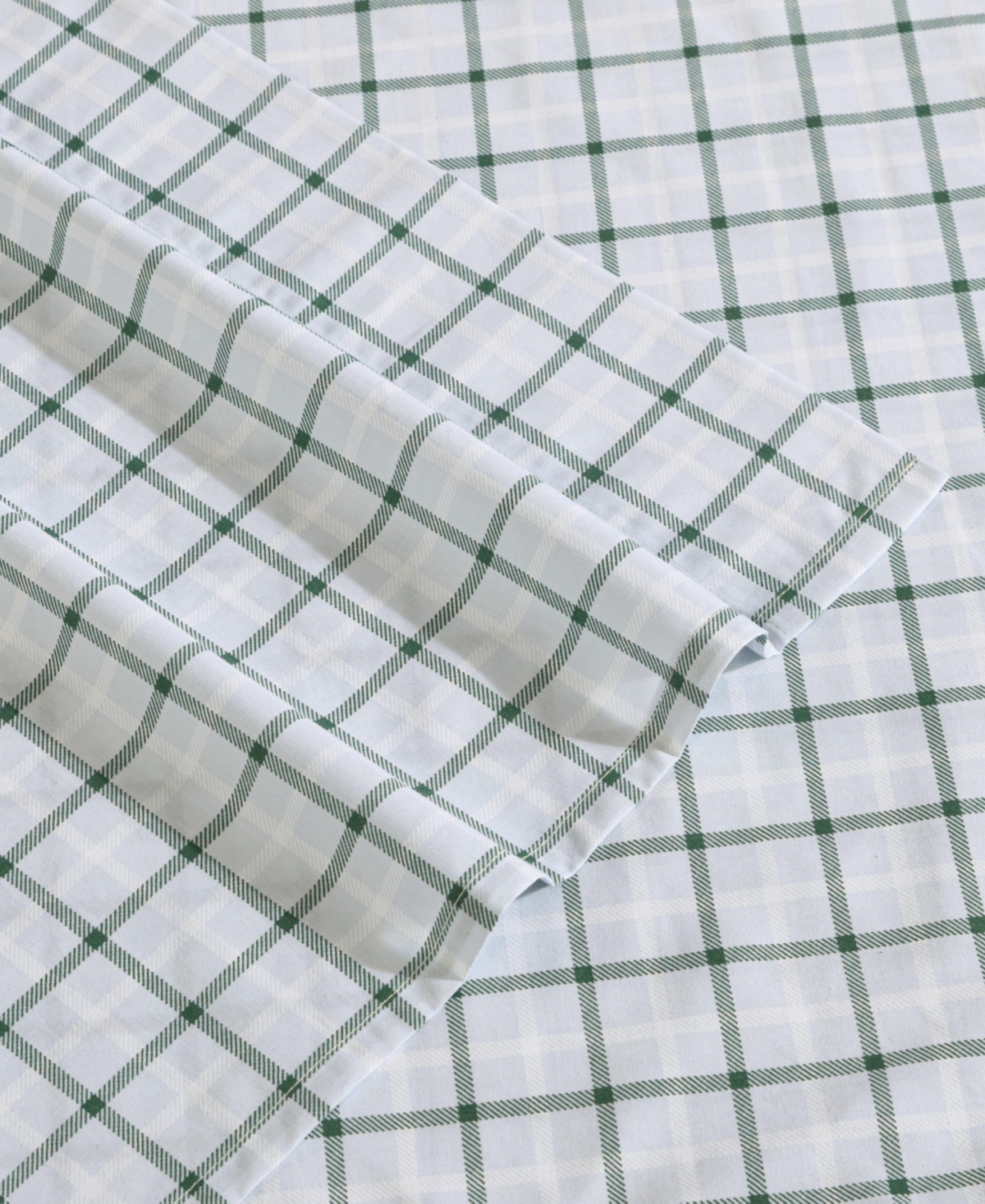 Eddie Bauer Printed 100% Cotton Percale 4-pc. Sheet Set, Full In Classic Tattersall Plaid