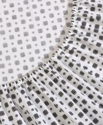 Printed 100% Cotton Percale 4-Pc. Sheet Set, Full&nbsp;