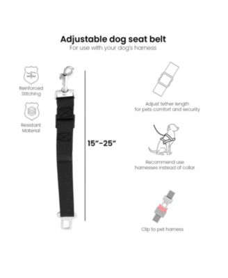 Dog Seat Belt, Car Harness for Dogs, Adjustable Safety Leash Pet Seatbelt,  Durable, Made of Nylon