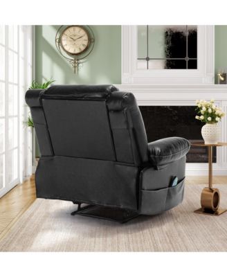 Leather Massage Recliner with Breathable Fabric
