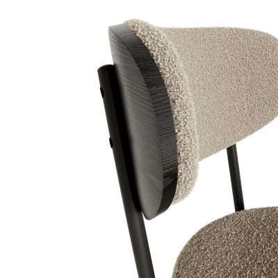 Streamdale Ash Veneer Boucle Kitchen Dining Chair (Set of 2)