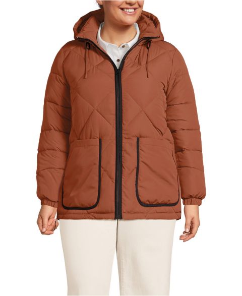 Женские куртки Lands' End Plus Size FeatherFree Insulated Diamond Quilted Jacket