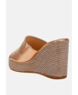 No Filter Wedge Heel Peep Toe Sandals