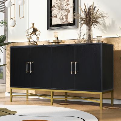 Streamdale Four-Door Sideboard with Cross-Leg Design