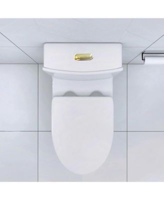 Elongated One Piece Toilet White