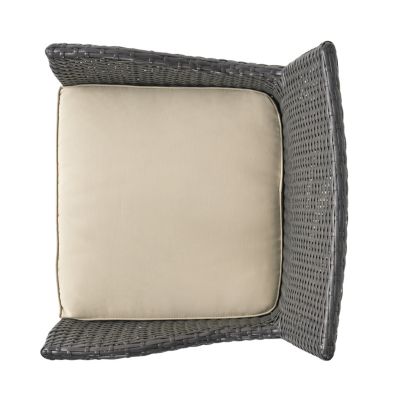 Streamdale Modern Wicker Swivel Barstool with Tapered Legs